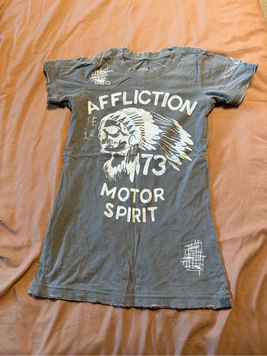 Affliction Tops - Affliction Graphic 'Motor Spirit' Short Sleeve Tee